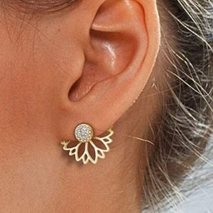Crystal Lotus Stud Earing